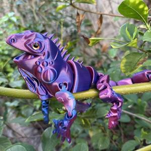 Vashine Figurine d'action de lézard imprimée en 3D, collection d'animaux, jouets pour enfants, souvenirs de zoo en cristal flexible, jouets pour enfants - Product Image 5