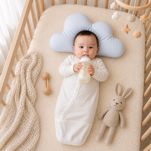Sac de couchage bébé en bambou doux, écologique, toutes saisons, à manches longues et fermeture boutonnée, pour nouveau-né, vente en gros, OEM/ODM, marques privées, Vietnam - Product Image 1