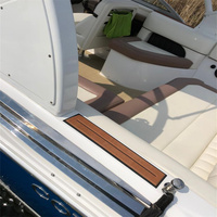 Tapis de pont en mousse EVA imitation teck pour plateforme de bain et transom de bateau Cobalt 24 SD 2017, style SeaDek MarineMat, auto-adhésif