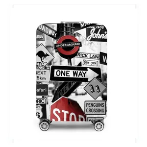Personalized Custom Printed Patterns Suitcase Protective Cover Fit 18-32 Inch Washable Travel Luggage Cover