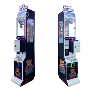 MAKER Máquina de Grúa Mini Arcade con Soporte en Inglés, Pantalla de Letras, Construcción Metálica, Operada con Monedas para Premios y Juguetes - Product Image 1