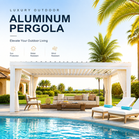 Motorisierte Lamellen-Pergola Wasserdichtes Bioklimatisches Verstellbares Dach für Außenbereich Villa Maßgefertigt