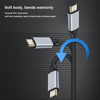 Kabel ekstensi USB 3.1 kecepatan cepat, kabel ekstensi USB Tipe C pria ke wanita, kabel ekstensi konektor untuk Macbook Laptop