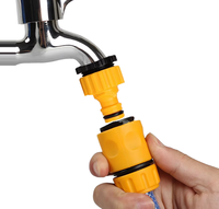 Adaptateur d'irrigation de jardin à dégagement rapide, durable, 3/4\" 1/2\", adaptateur de robinet en plastique PP, raccord fileté pour robinet d'eau, dégagement rapide