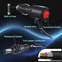 Câble d'alimentation 3m 5m 12V 24V allume-cigare de voiture vers DC 5521, câble d'alimentation Starlink Mini pour Starlink