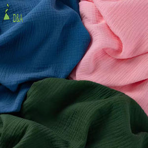 Vente en gros de tissu en pur coton biologique pour bébé Couvertures en mousseline de crêpe douce Crêpe froissée pour filles - Product Image 2