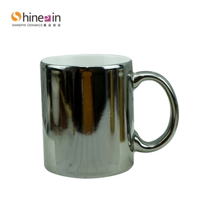 Nhà Máy Bán buôn thăng hoa 11oz tùy chỉnh gốm cốc cà phê Trắng trống cup với xử lý sứ - Product Image 4