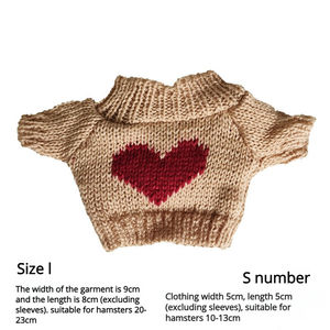 Vêtements pour hamster - adaptés à toutes les saisons. Vêtement jupe pour petits animaux. <span class=keywords><strong>Pull</strong></span> en laine pour ours aux poils dorés. - Product Image 5