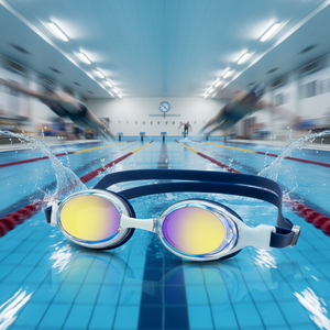 Lunettes de natation pour enfants personnalisées avec logo, haute qualité, haute définition, écologiques, anti-buée, miroir, silicone réglable, étanches - Product Image 5