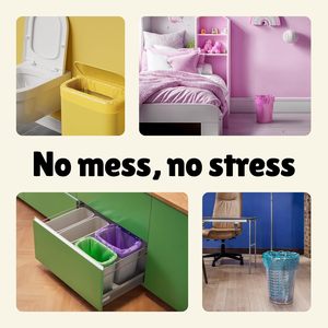 Huamaohengchun2.6 Gallon Colored Garbage 250 Bags 10 Liter Unscented Waste Can Liners Wastebasket LinerFor Home <b>Office</b> - Product Image 5