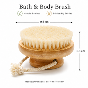 <span class=keywords><strong>Spazzola</strong></span> per il corpo ecologica per dry brushing con manico in bambù <span class=keywords><strong>e</strong></span> setole di cinghiale per drenaggio linfatico, <span class=keywords><strong>cellulite</strong></span> <span class=keywords><strong>e</strong></span> pelle liscia - Product Image 6