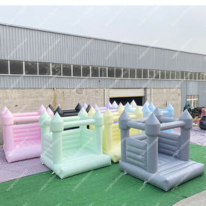 Château gonflable commercial blanc pastel, <span class=keywords><strong>mini</strong></span> trampoline, château gonflable pour location - Product Image 2