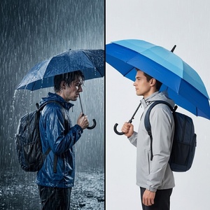 Extra Large 60 Inch Golf <b>Umbrella</b> <b>Windproof</b> Double Layer Rain <b>Umbrella</b> Portable Business Gift Wholesale - Product Image 2