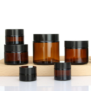 En stock, pot en verre ambré foncé 10g 15g 20g 30g 50g 60g, <span class=keywords><strong>petit</strong></span> pot pour gommage visage, <span class=keywords><strong>beurre</strong></span> de karité, pommade capillaire, pots en verre avec couvercle en métal - Product Image 5