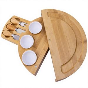 Tabla de Cortar de Bambú Ecológica con Cajón Oculto y Cuchilla de Acero Inoxidable, Tabla de Cocina Elegante y Duradera - Product Image 1