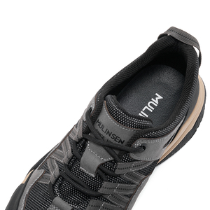 Zapatos Casuales para Hombre con Suela Antideslizante de Alta Tracción, Puntera Anticolisión y Parte Superior con Diseño de Empalme para Senderismo al Aire Libre y Uso Diario - Product Image 5