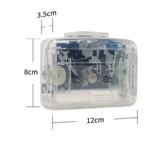 Lecteur de cassette portable transparent 168D |   Convertisseur MP3 avec écouteurs pour l'apprentissage de l'anglais - Product Image 2