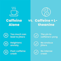Gomme à mâcher naturelle à la caféine 40 mg OEM, complément énergétique nootropique avec L-théanine, vitamines B, gomme végétalienne