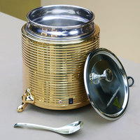 Marmite à soupe électrique commerciale de grande capacité 11L en acier inoxydable, baril isotherme pour soupe, idéal pour hôtels, restaurants, fêtes et buffets