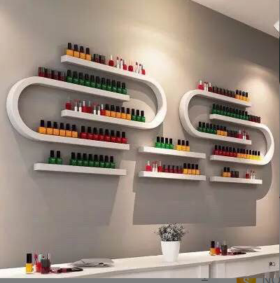 Маникюрный магазин, косметический дисплей, U-образный демонстрационный стеллаж для маникюра, лак для ногтей, пластиковая стойка, Настенный монтажный стеллаж
