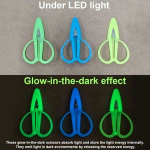 Ciseaux de précision MEIDA Glow Dark Mini Snips, acier inoxydable lumineux, manche carré, durables, écologiques, 12 cm, petits ciseaux de coupe pour travaux manuels - Product Image 4