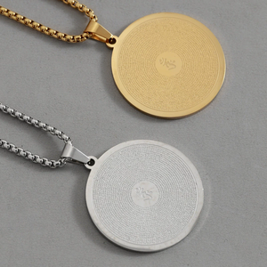 Collar Clásico Religioso de Acero Inoxidable con Colgante Retro de Buda, Lurangama Curse, Chapado en Oro de 18k, Joyería que No Destiñe - Product Image 3