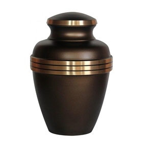 Proveedor de urnas de cremación de latón, urna temática de flores de Metal chapado en oro de lujo, nuevo diseño, tarro de cenizas de moda utilizable para funerales - Product Image 1