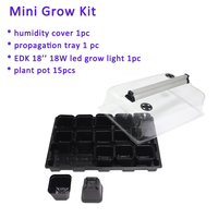 Germinate Tray Micro Green System Kit Kitchen Seed Growing Black White PE Coated Plastic Mini Propagator Nursery Trays EDK EDJ