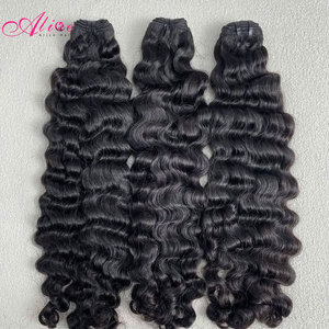 Cheveux vierges non traités de haute qualité 15A, alignés dans le sens de la cuticule, origine Vietnamienne et Cambodgienne, double épaisseur, ondulation naturelle, en paquet pour tissage - Product Image 3