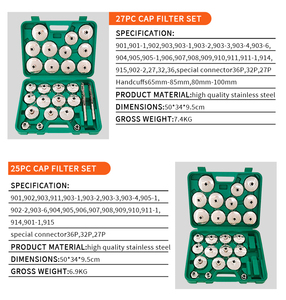 Outils de garage automobile Réparation de voiture Jeu de clés à filtre à huile à plusieurs coupes 25PC Jeu de clés à douille pour capuchon de filtre à huile - Product Image 4