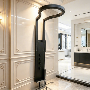 <span class=keywords><strong>Douche</strong></span> de salle de bain moderne multifonctionnelle avec système de massage à jet de pluie et <span class=keywords><strong>LED</strong></span>, eau chaude et froide - Product Image 1