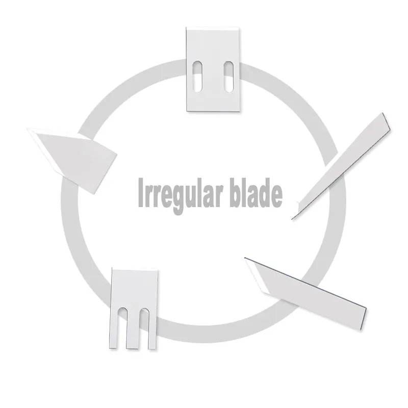 कस्टम गैरमानक स्टेनलेस स्टील ब्लेड मशीनरी ब्लेड चाकू उद्योग अनियमित आकार का विशेष कट