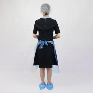 Desechables Chef <span class=keywords><strong>de</strong></span> corte <span class=keywords><strong>de</strong></span> pelo transparente PE delantal <span class=keywords><strong>de</strong></span> plástico - Product Image 2