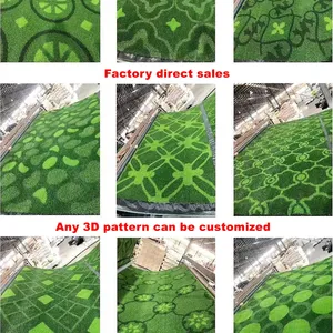 屋内装飾用人工芝人工芝3D花形パターンカスタマイズ