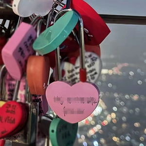 <span class=keywords><strong>Cadenas</strong></span> décoratif en forme de coeur d'amour à longue manille <span class=keywords><strong>sans</strong></span> clé - Product Image 6