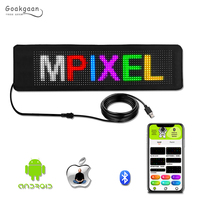 Texto personalizado RGB LED Sign Animación de desplazamiento programable para coche Hogar Festival al aire libre Fiesta Bar APP controlado Flexible
