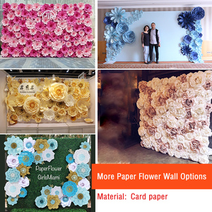 Arte de Pared de Flores de Papel Artificiales Hechas a Mano para Decoración de Fondo de Bodas y Cumpleaños, Restaurante, Hotel, Exclusivo de Fábrica - Product Image 6