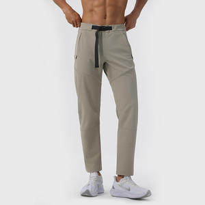 Pantalon droit brodé de haute qualité pour <span class=keywords><strong>homme</strong></span>, anti-plis, uni, avec ceinture, décontracté, pour l'extérieur, en nylon et élasthanne, séchage rapide, respirant - Product Image 2