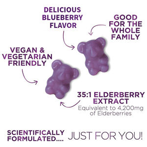 WXW Stock de musgo marino y gominolas de saúco, vitamina C, gominolas antioxidantes, gominolas negras de saúco - Product Image 5