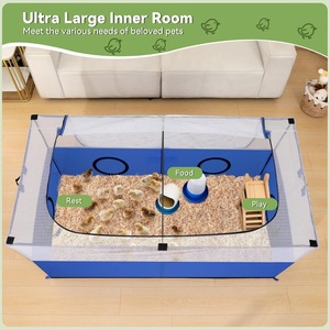 Tenda Recinto Pieghevole <span class=keywords><strong>per</strong></span> Animali Domestici <span class=keywords><strong>da</strong></span> Esterno con Pareti in Rete Traspirante e Fondo Solido, alla Moda <span class=keywords><strong>per</strong></span> Gatti, <span class=keywords><strong>Cani</strong></span> e Piccoli Animali, Tutte le Stagioni - Product Image 2