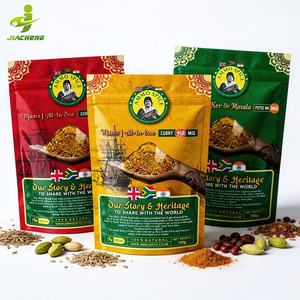 Bolsas de Plástico para Alimentos con Ventana Transparente, Impresión Personalizada, 100g/250g, Reutilizables, para Especias, Chile, Ajo y Condimentos - Product Image 1