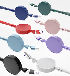 100W Nhanh Chóng Sạc 3-Trong-1 Nhôm USB Cáp Dữ Liệu Có Thể Thu Vào 3 2 Loại C Phổ Xách Tay Nhiều Sạc Cáp - Product Image 6