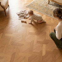 Parquet en mosaïque de bois multi-couches durable, décoration intérieure, chauffage par le sol respectueux de l'environnement