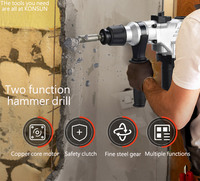 Marteau perforateur rotatif SDS-Plus KONSUN 83429800W, marteau de démolition robuste de 26 mm, vitesse variable et contrôle des vibrations