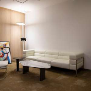 Juego de sofá cama moderno para oficina, estructura de metal PU de cuero de alta calidad, asientos de salón ejecutivo de lujo, uso comercial, respetuoso con el medio ambiente - Product Image 4