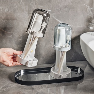 Creative a Cup of Dual-use Plastic Student Simple <b>Toothbrush</b> <b>Holder</b> with Mouthwash Cup Bathroom Set - Product Image 5