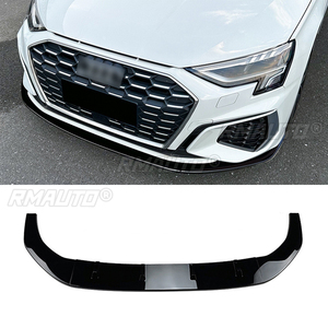 อุปกรณ์ตกแต่งรถยนต์ สปอยเลอร์กันชนหน้า สำหรับ Audi A3 8Y S3 ปี 2021 2022 2023+ สีดำเงา - Product Image 1