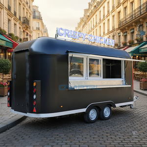Modern 2026 Prefab Container Food Trailer Fully Equipped Mobile Kitchen Dual Axle Catering Food Truck for Burger Pizza <strong>BBQ</strong> - Product Image 1