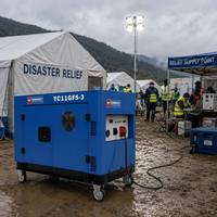 Générateur diesel silencieux Yu Chai 11 kW, 12 kW max, double cylindre, refroidissement par air, triphasé 400 V/230 V, démarrage électrique, groupe électrogène