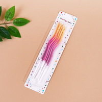 Bougies d'anniversaire ondulées en spirale, métalliques, lot de 6, longues bougies torsadées pour la décoration de gâteaux, pour fêtes, mariages, célébrations, anniversaires